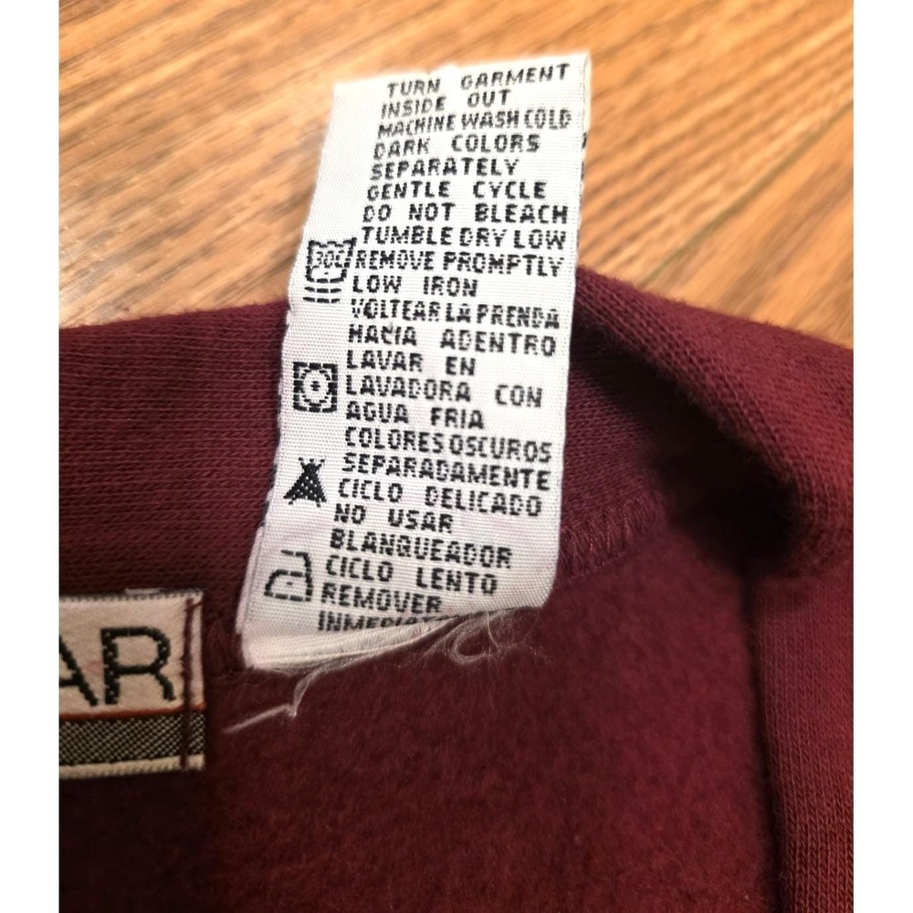 Chinawear by Morsly Cardigan Sweater Womens Size Lg Burgundy Pockets Vintage EUC - Picture 9 of 10